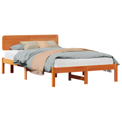 Struttura del letto Marrone cerato 135 x 190 cm Pino massello