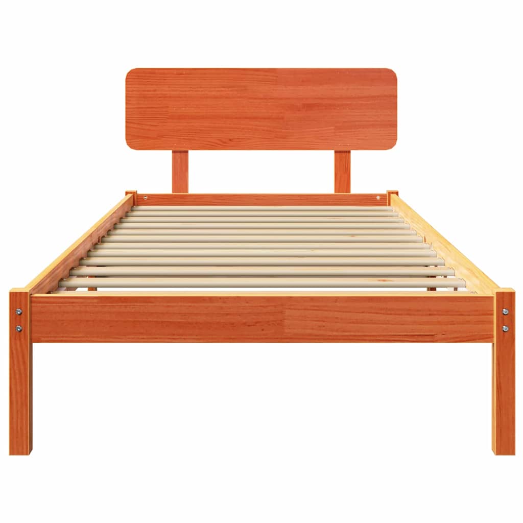 Struttura del letto Marrone cerato 90 x 190 cm Pino massello