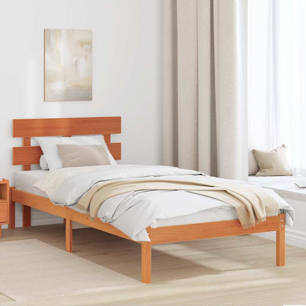Struttura del letto Marrone 80 x 200 cm Legno massello di pino