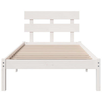 Struttura del letto Bianco 90 x 200 cm Legno massello di pino