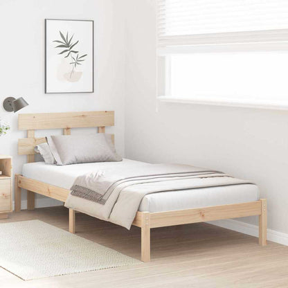 Struttura del letto Marrone 100 x 200 cm Legno massello di pino