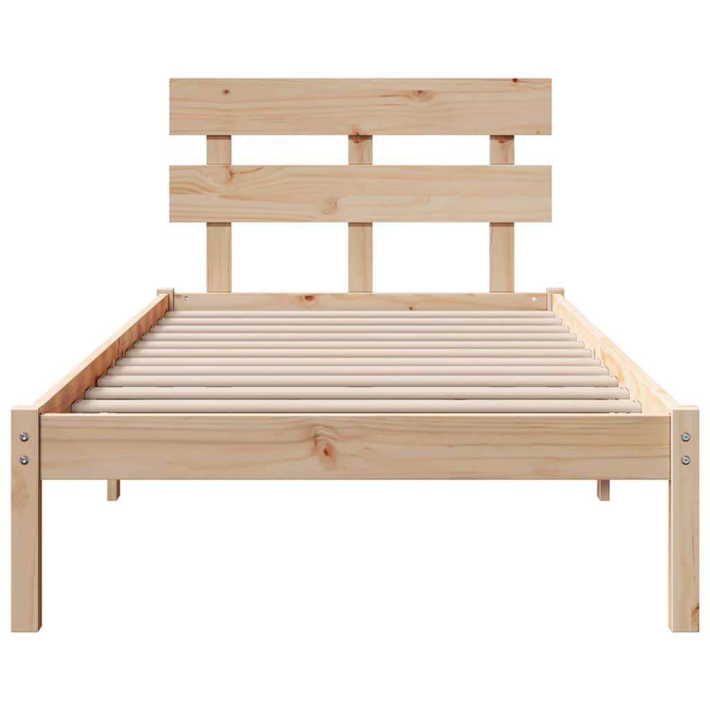 Struttura del letto Marrone 100 x 200 cm Legno massello di pino