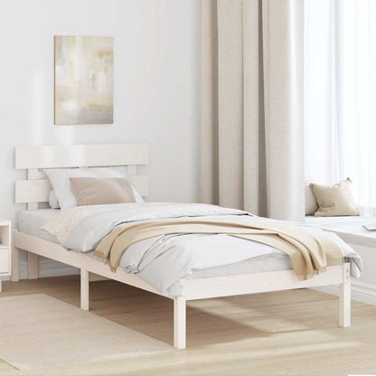 Struttura del letto Bianco 100 x 200 cm Legno massello di pino