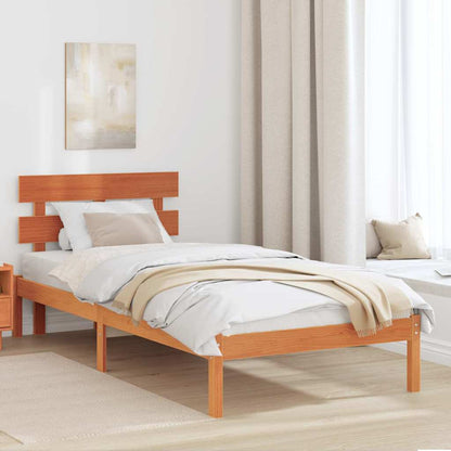 Struttura del letto Marrone 100 x 200 cm Legno massello di pino