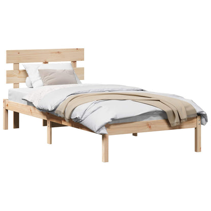 Struttura del letto Marrone 90 x 190 cm Legno massello di pino