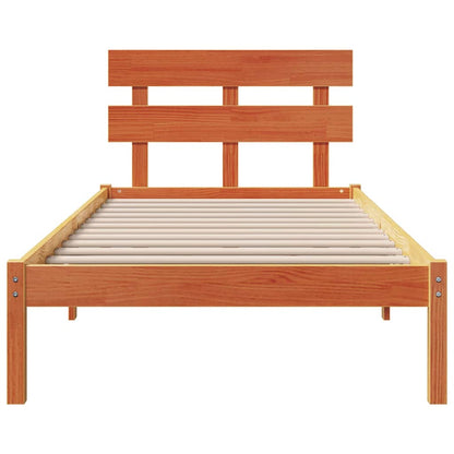 Struttura del letto Marrone 90 x 190 cm Legno massello di pino