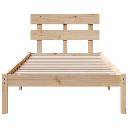 Struttura del letto Marrone 75 x 190 cm Legno massello di pino