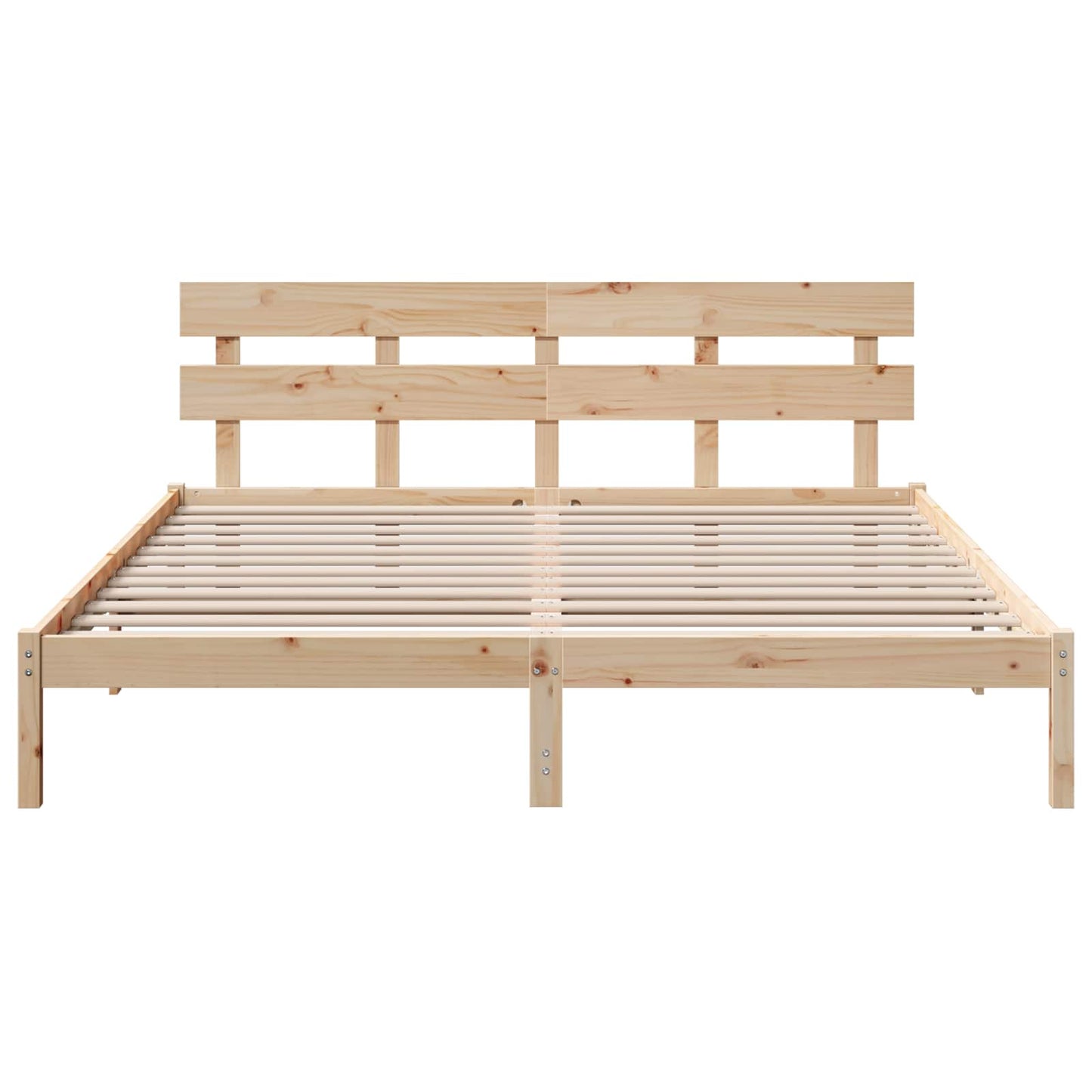 Struttura del letto Marrone 200 x 200 cm Legno massello di pino