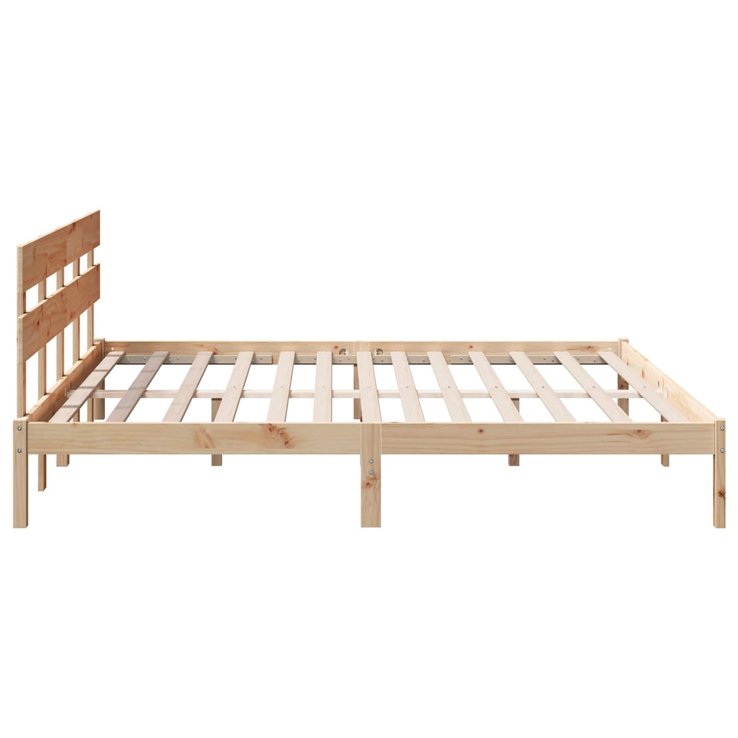 Struttura del letto Marrone 200 x 200 cm Legno massello di pino