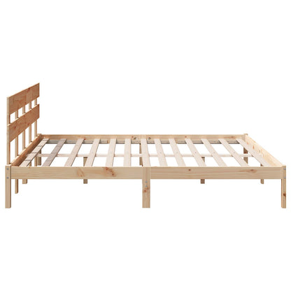 Struttura del letto Marrone 200 x 200 cm Legno massello di pino