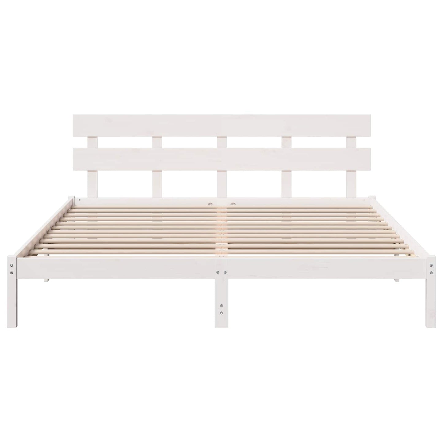Struttura del letto Bianco 200 x 200 cm Legno massello di pino