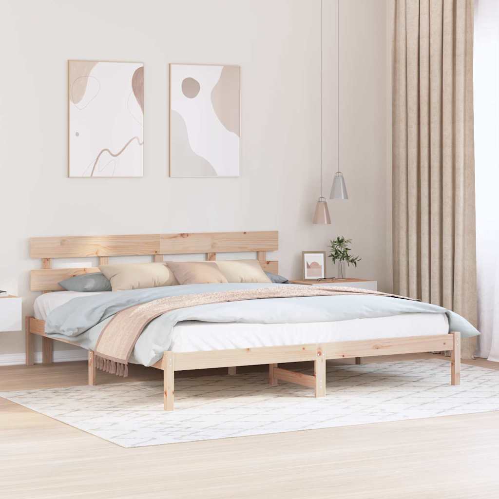 Struttura del letto Marrone 180 x 200 cm Legno massello di pino
