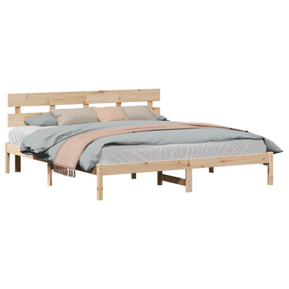 Struttura del letto Marrone 180 x 200 cm Legno massello di pino
