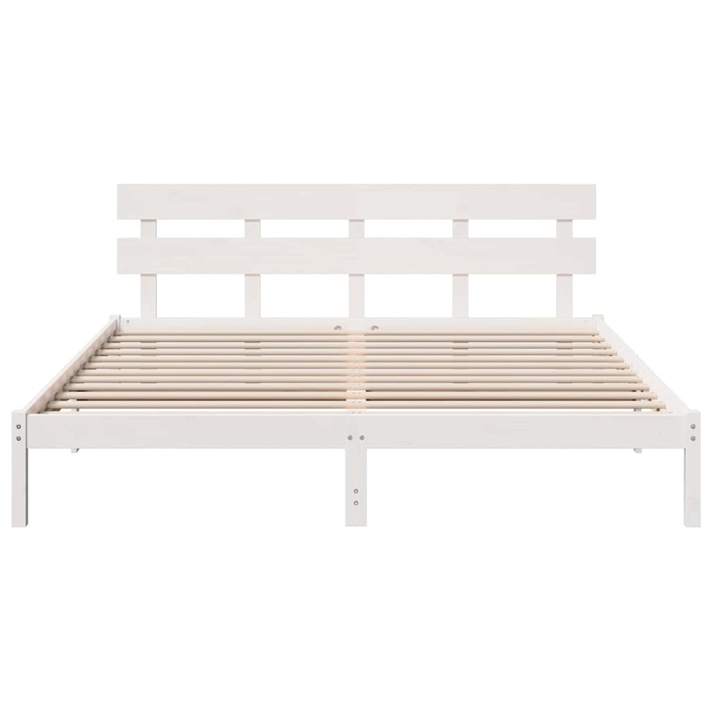 Struttura del letto Bianco 180 x 200 cm Legno massello di pino