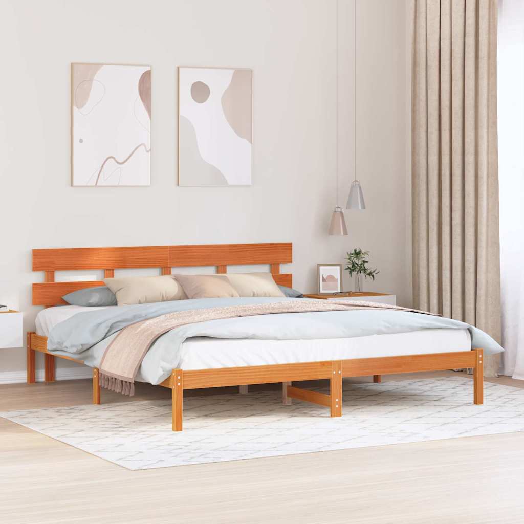 Struttura del letto Marrone 180 x 200 cm Legno massello di pino