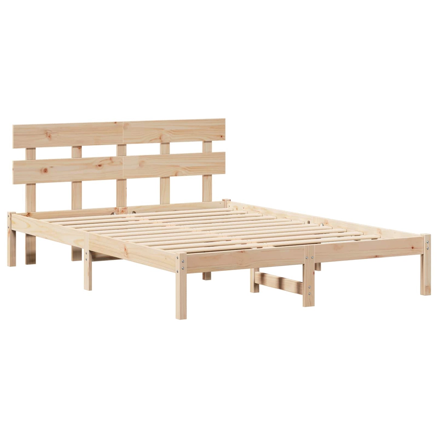 Struttura del letto Marrone 150 x 200 cm Legno massello di pino
