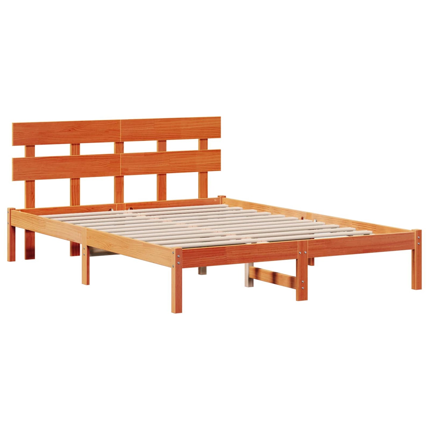 Struttura del letto Marrone 150 x 200 cm Legno massello di pino