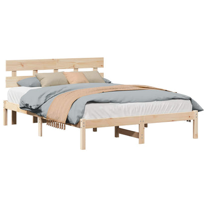 Struttura del letto Marrone 140 x 200 cm Legno massello di pino