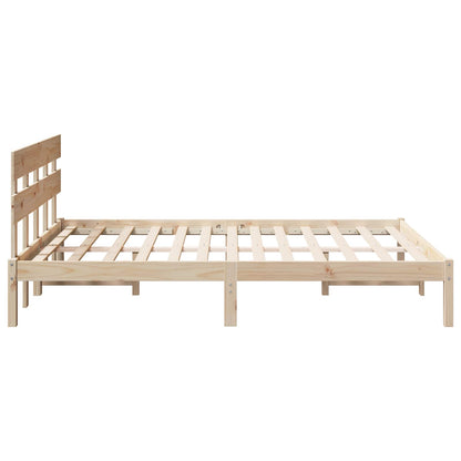 Struttura del letto Marrone 140 x 200 cm Legno massello di pino