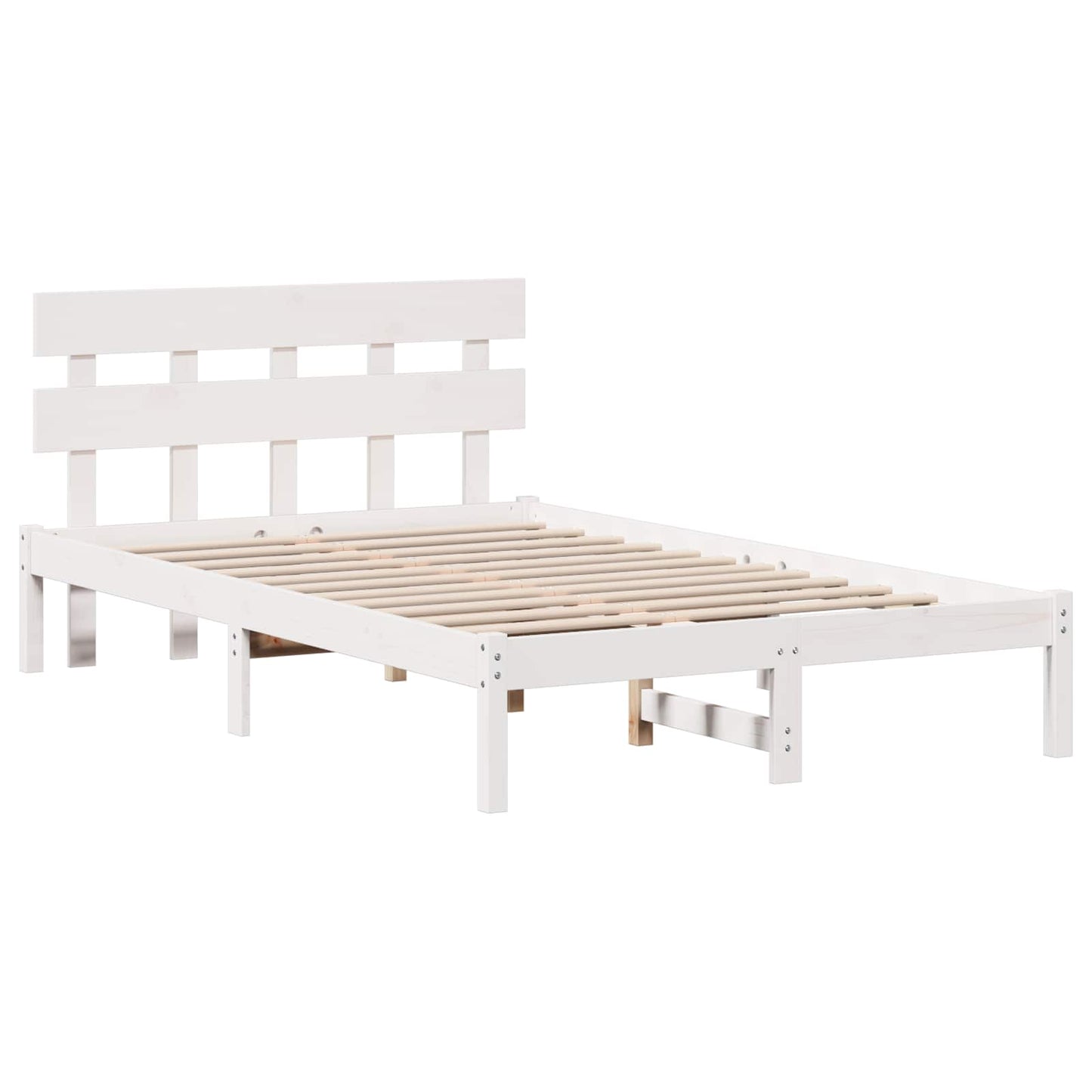 Struttura del letto Bianco 120 x 200 cm Legno massello di pino
