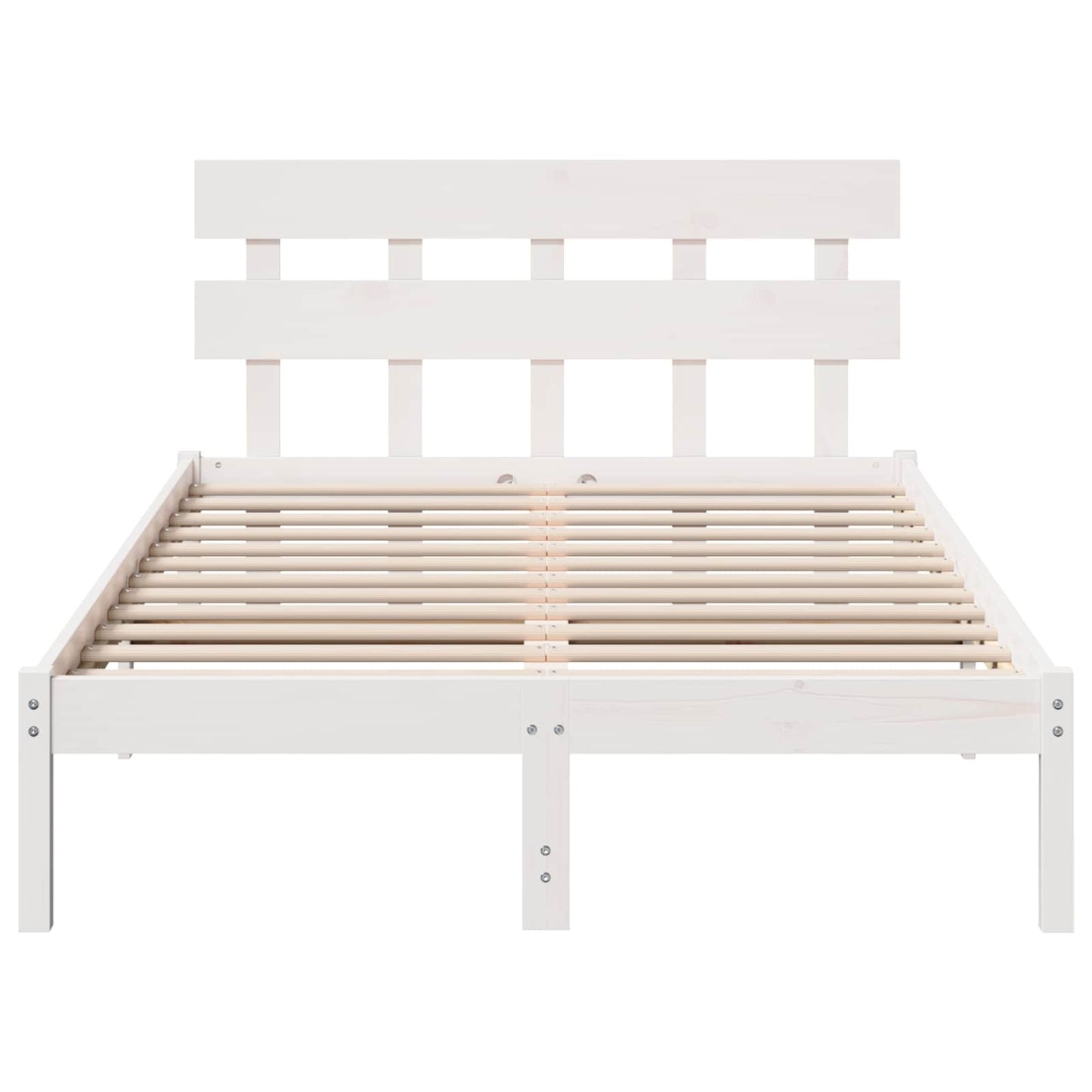 Struttura del letto Bianco 120 x 200 cm Legno massello di pino