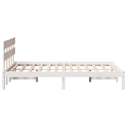 Struttura del letto Bianco 120 x 200 cm Legno massello di pino