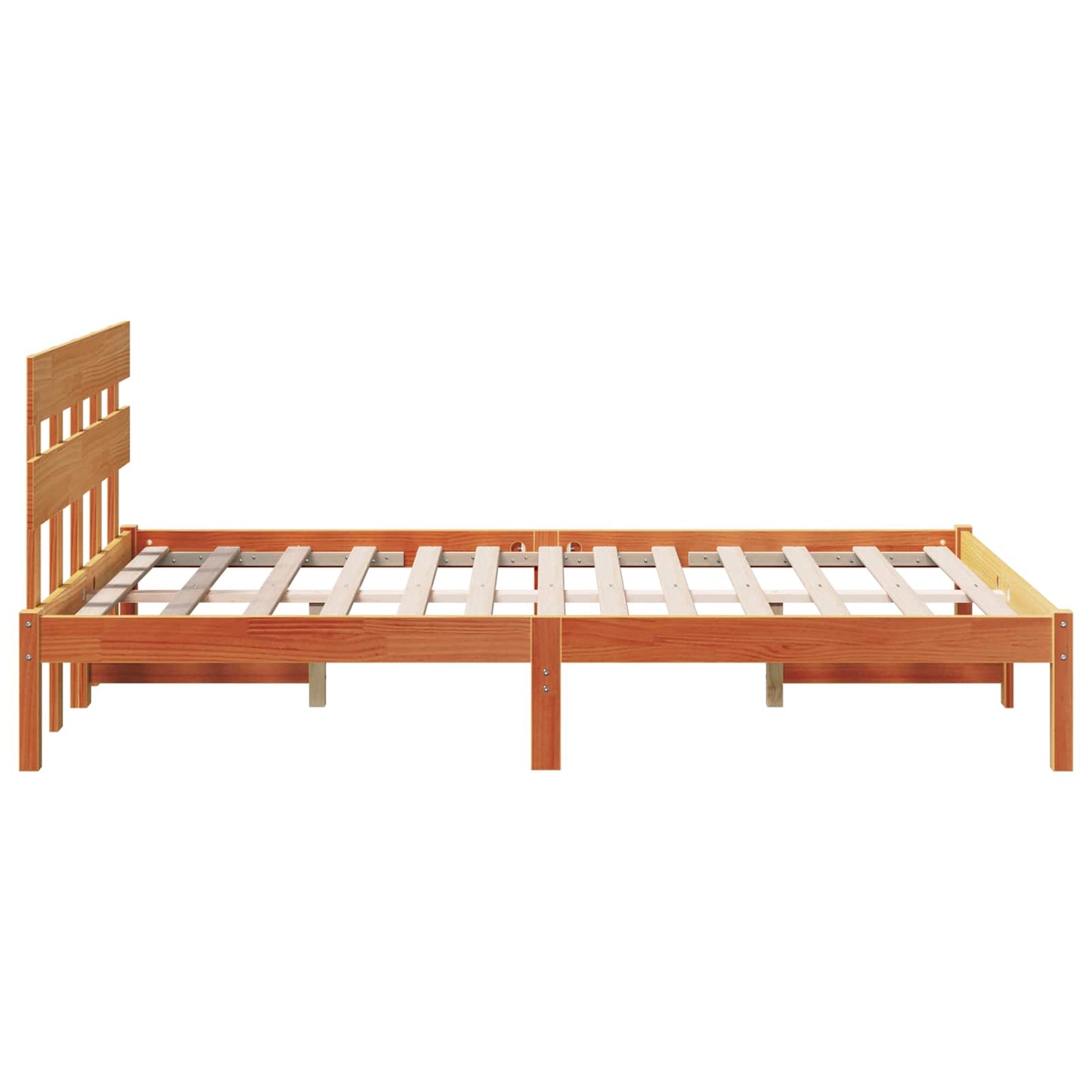 Struttura del letto Marrone 120 x 200 cm Legno massello di pino