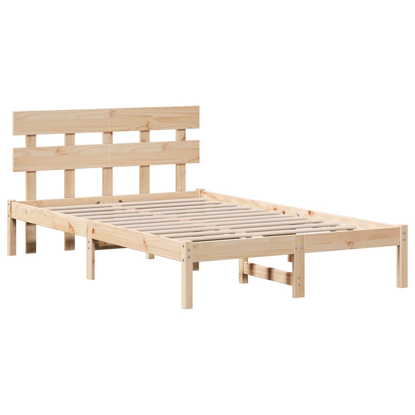 Struttura del letto Marrone 120 x 190 cm Legno massello di pino
