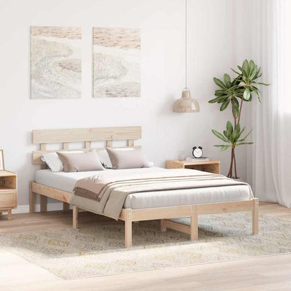 Struttura del letto Marrone 140 x 190 cm Legno massello di pino