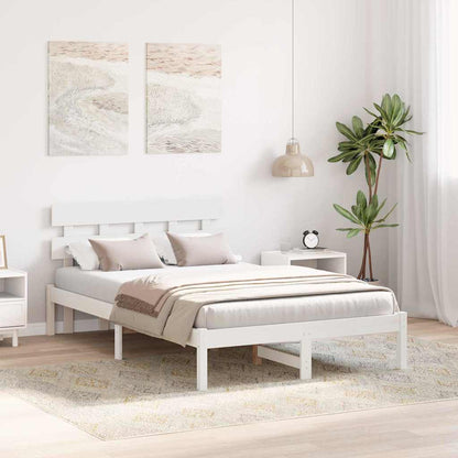 Struttura del letto Bianco 135 x 190 cm Legno massello di pino