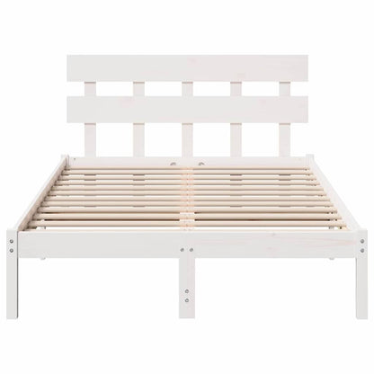 Struttura del letto Bianco 135 x 190 cm Legno massello di pino