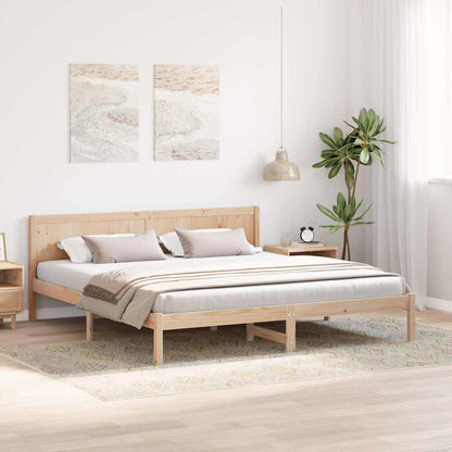 Struttura del letto Marrone 200 x 200 cm Legno massello di pino