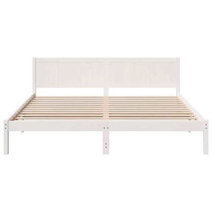 Struttura del letto Bianco 200 x 200 cm Legno massello di pino