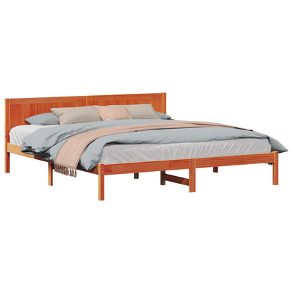Struttura del letto Marrone 200 x 200 cm Legno massello di pino