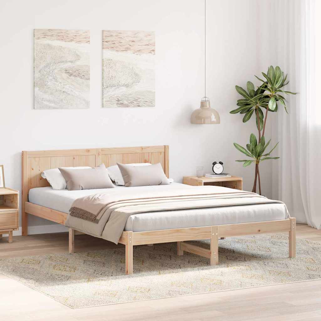 Struttura del letto Marrone 160 x 200 cm Legno massello di pino