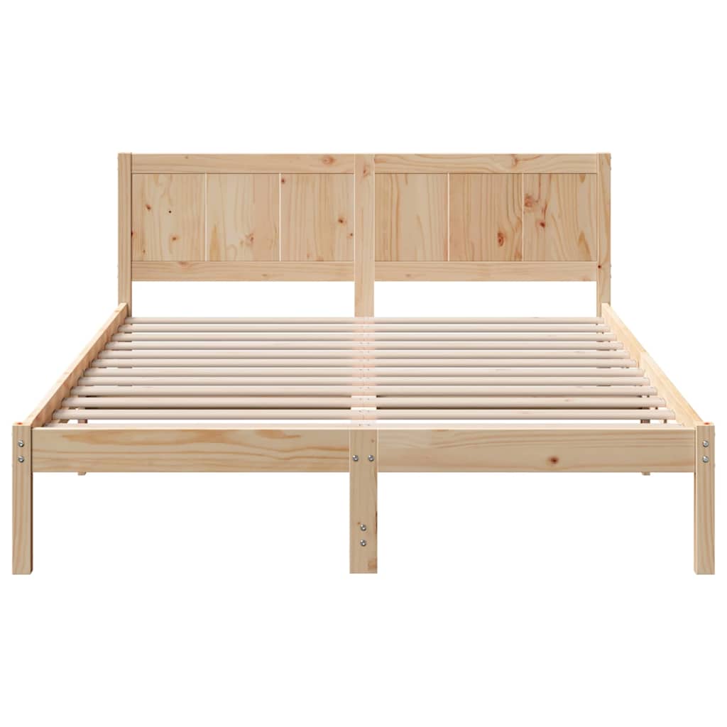 Struttura del letto Marrone 160 x 200 cm Legno massello di pino