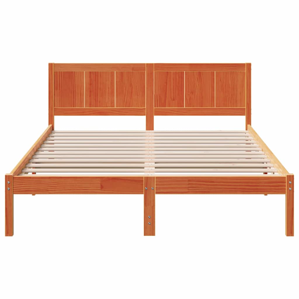 Struttura del letto Marrone 160 x 200 cm Legno massello di pino