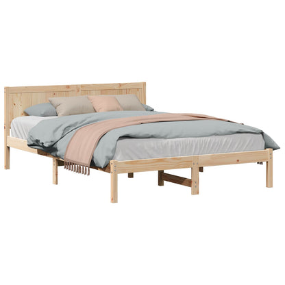 Struttura del letto Marrone 150 x 200 cm Legno massello di pino