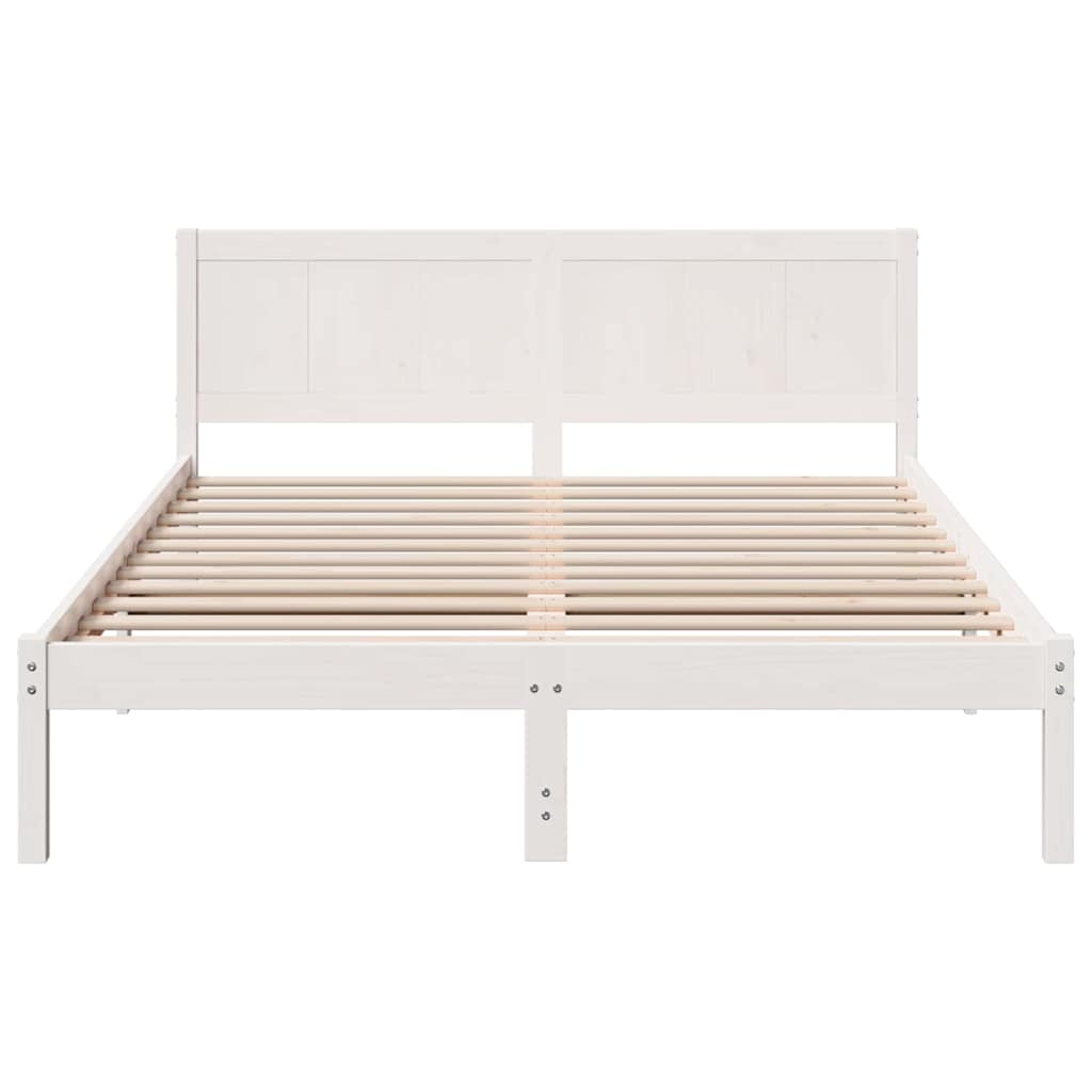 Struttura del letto Bianco 140 x 200 cm Legno massello di pino