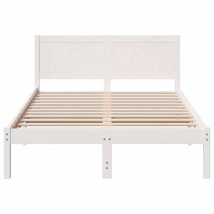Struttura del letto Bianco 140 x 190 cm Legno massello di pino