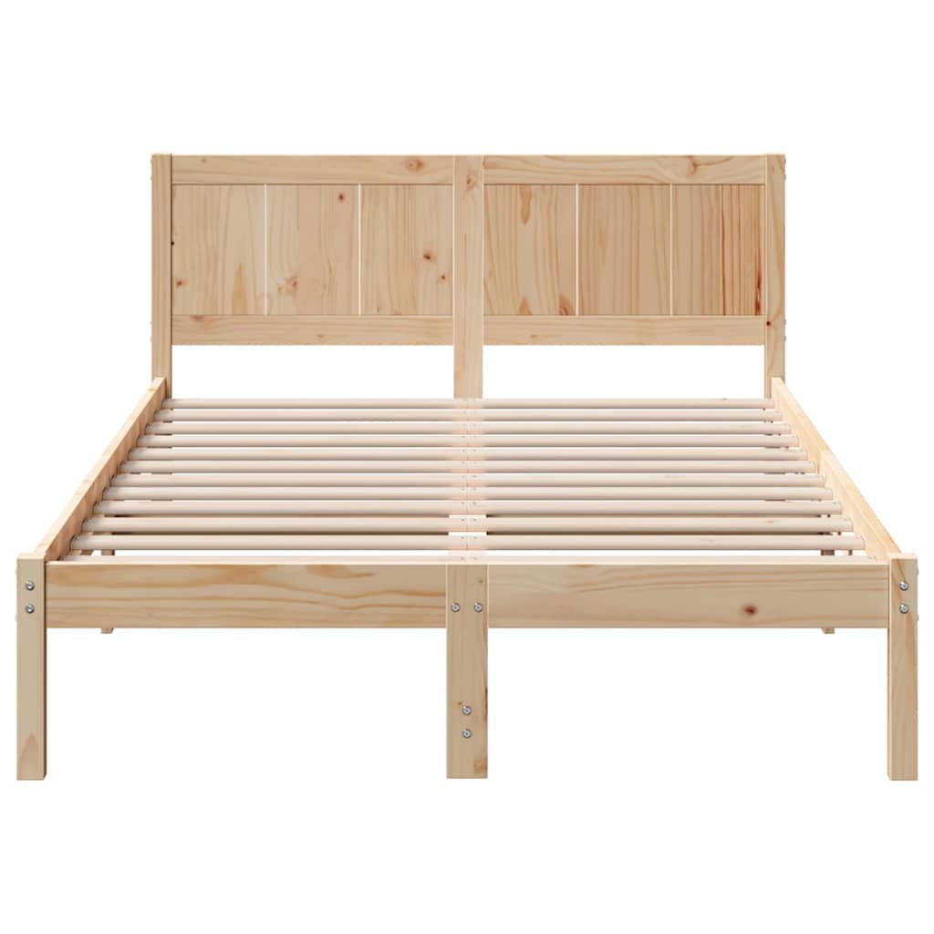 Struttura del letto Marrone 135 x 190 cm Legno massello di pino