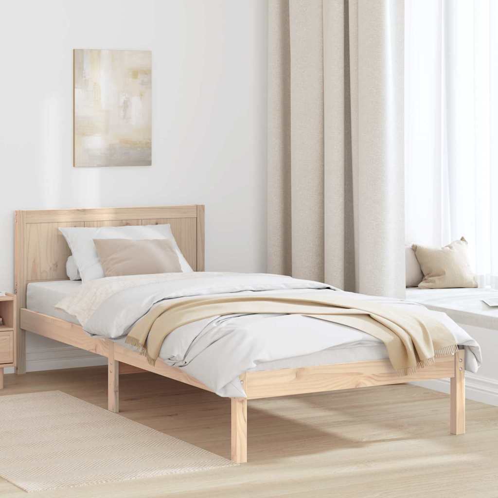 Struttura del letto Marrone 80 x 200 cm Legno massello di pino