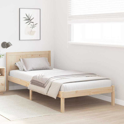 Struttura del letto Marrone 100 x 200 cm Legno massello di pino