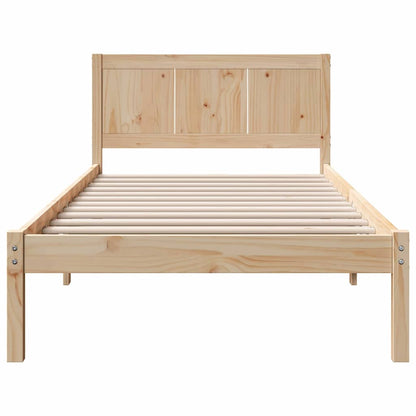 Struttura del letto Marrone 100 x 200 cm Legno massello di pino