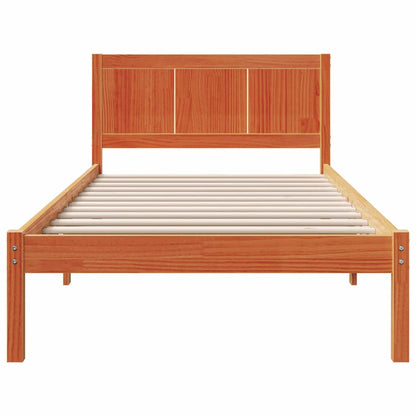Struttura del letto Marrone 100 x 200 cm Legno massello di pino