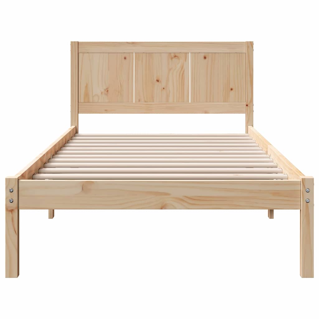 Struttura del letto Marrone 90 x 190 cm Legno massello di pino