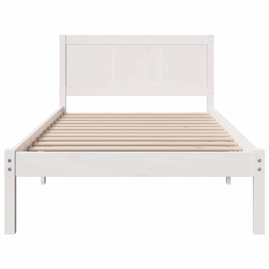 Struttura del letto Bianco 90 x 190 cm Legno massello di pino