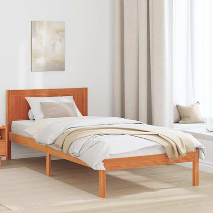 Struttura del letto Marrone 90 x 190 cm Legno massello di pino