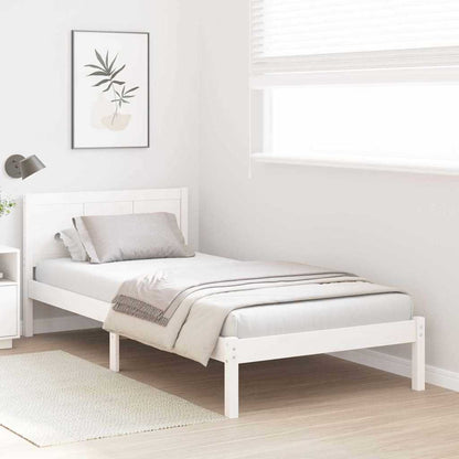 Struttura del letto Bianco 75 x 190 cm Legno massello di pino