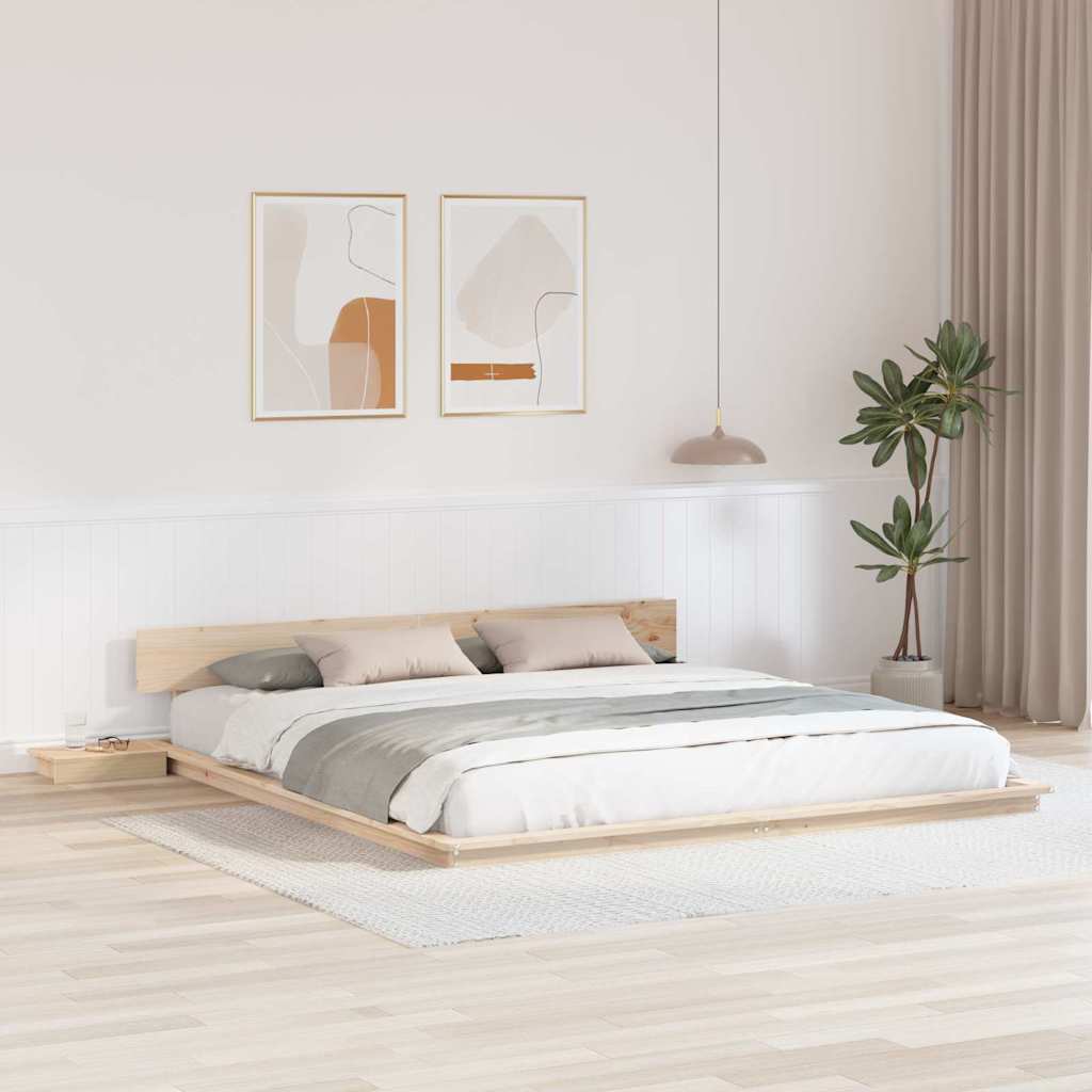 Struttura del letto Marrone 200 x 200 cm legno